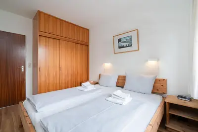 Ein Bett oder Betten in einem Zimmer der Unterkunft Ferienwohunng in Niendorf