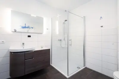 Ein Badezimmer in der Unterkunft App Meerzeit