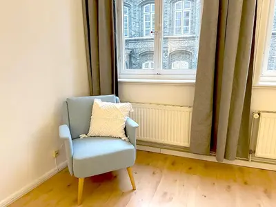Ein Sitzbereich in der Unterkunft Moderne Ambient Apartments direkt in der Lübecker Altstadt