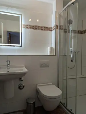 Ein Badezimmer in der Unterkunft Ferien am See