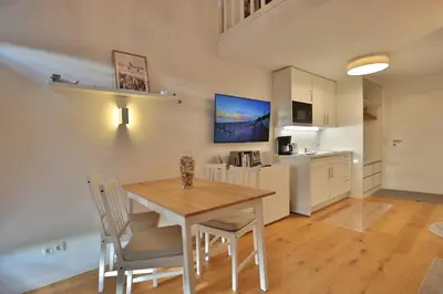 Küche/Küchenzeile in der Unterkunft Haus Miramar Treffert Appartement 36