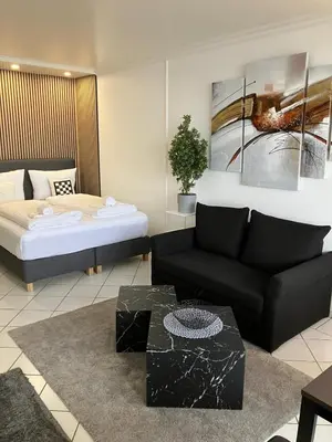 Ein Bett oder Betten in einem Zimmer der Unterkunft Meerblick Wolke 7