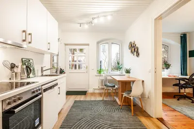 Küche/Küchenzeile in der Unterkunft Eco-Apartment - Nähe Trave mit Terrasse