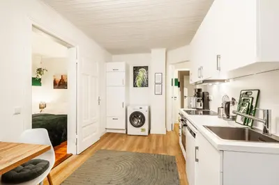 Küche/Küchenzeile in der Unterkunft Eco-Apartment - Nähe Trave mit Terrasse