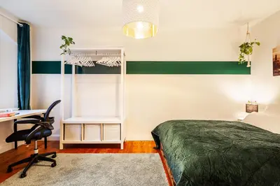 Ein Bett oder Betten in einem Zimmer der Unterkunft Eco-Apartment - Nähe Trave mit Terrasse