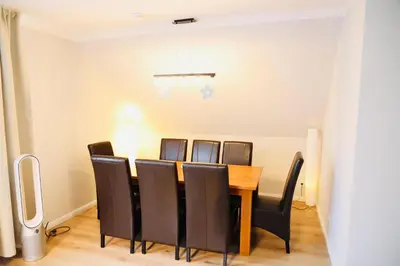 Ein Sitzbereich in der Unterkunft Apartments Meerzeit A