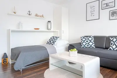 Ein Sitzbereich in der Unterkunft Alte Bergstraße 11 Bude 7
