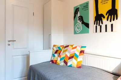 Ein Bett oder Betten in einem Zimmer der Unterkunft Ferienwohnung Montreux No 7 Timmendorfer Strand