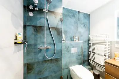 Ein Badezimmer in der Unterkunft Ferienwohnung Montreux No 7 Timmendorfer Strand