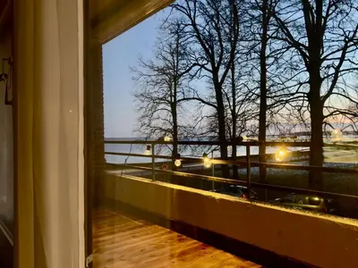 Blick auf einen Fluss in der Nähe der Ferienwohnung