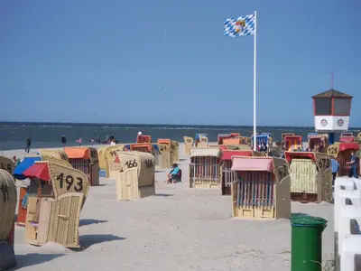 Ein Strand an oder in der Nähe der Ferienwohnung