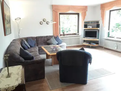 Ein Sitzbereich in der Unterkunft Ferienwohnung Ostsee Appartement Kronacher