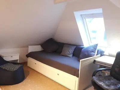 Ein Sitzbereich in der Unterkunft Appartement Lübeck St. Lorenz