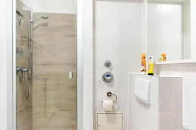 Ein Badezimmer in der Unterkunft Ferienwohnung Seebrücke 18 - Scharbeutz