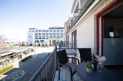 Ein Balkon oder eine Terrasse in der Unterkunft Ferienwohnung Seebrücke 18 - Scharbeutz