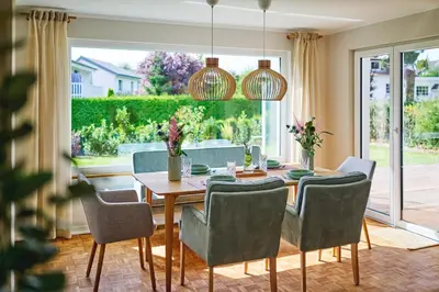 Ein Sitzbereich in der Unterkunft Lykke Hus - Traumhaus für bis zu 10 Personen