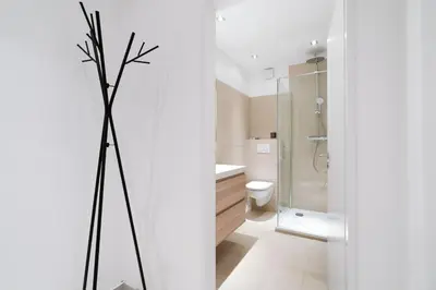 Ein Badezimmer in der Unterkunft Dünenrausch