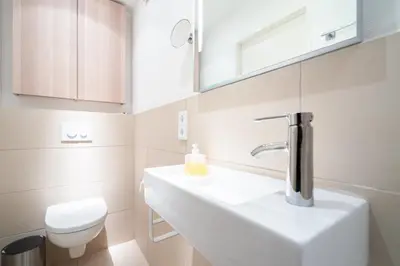 Ein Badezimmer in der Unterkunft Dünenrausch