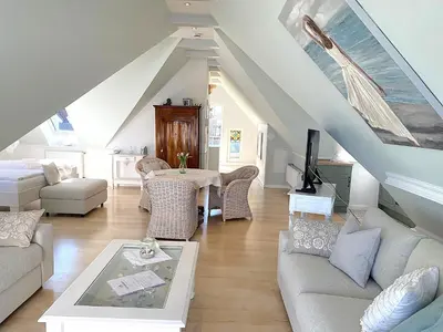 Ein Sitzbereich in der Unterkunft Haus Anholt