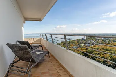 Ein Balkon oder eine Terrasse in der Unterkunft An der Waldkapelle 26 OstseePanorama 19