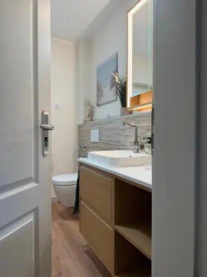 Ein Badezimmer in der Unterkunft Ferienwohnung an der Ostsee Nähe Priwall