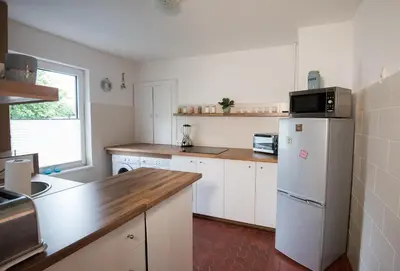 Küche/Küchenzeile in der Unterkunft Geibel-Haus Fewo Horizont bis 10 Personen