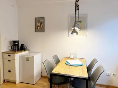 Küche/Küchenzeile in der Unterkunft Geibel-Haus Fewo Wellenbrecher bis 4 Personen