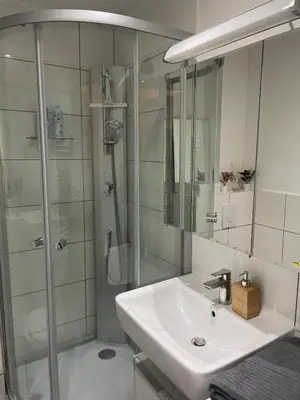 Ein Badezimmer in der Unterkunft Apartment im Herzen von Lübeck