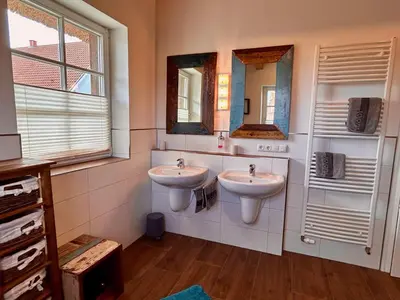 Ein Badezimmer in der Unterkunft Ferienhaus 