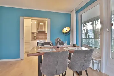 Küche/Küchenzeile in der Unterkunft Haus Meeresstrand Appartement 116