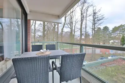 Ein Balkon oder eine Terrasse in der Unterkunft Haus Meeresstrand Appartement 116