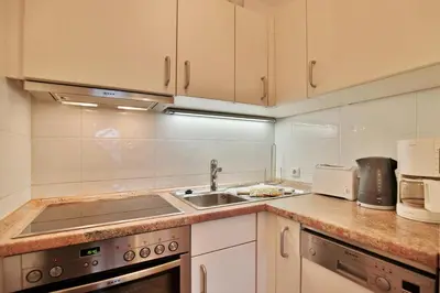 Küche/Küchenzeile in der Unterkunft Carpe Diem Appartement 038