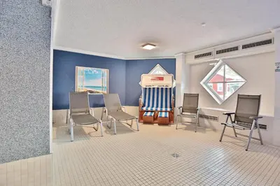 Ein Sitzbereich in der Unterkunft Residenz Ostseestrand Appartement 6