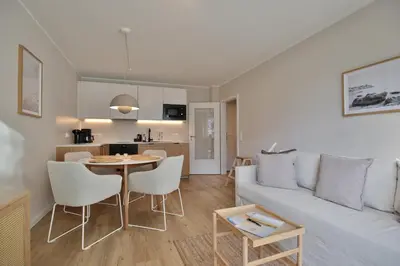 Ein Sitzbereich in der Unterkunft Maison Baltique Niendorf Appartement Shoreline Haven 1 App 6