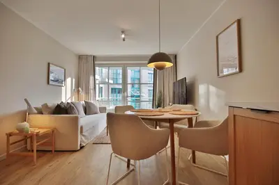 Ein Sitzbereich in der Unterkunft Maison Baltique Niendorf Appartement Shoreline Haven 1 App 6
