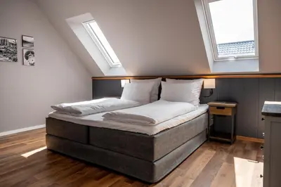 Ein Bett oder Betten in einem Zimmer der Unterkunft 4Hafenzeiten - NIE11 Hamburg