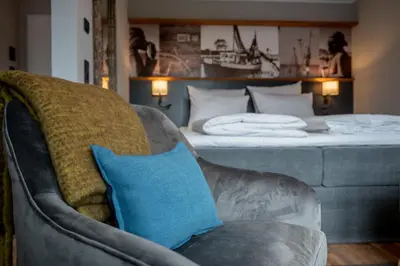 Ein Bett oder Betten in einem Zimmer der Unterkunft 4Hafenzeiten - NIE10 Gertrud II