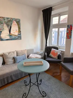 Ein Sitzbereich in der Unterkunft PEMATRA Ferienwohnung Mathias Huus