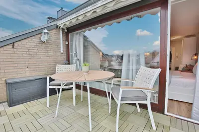 Ein Balkon oder eine Terrasse in der Unterkunft Haus Adria Appartement 28 Küstenliebe