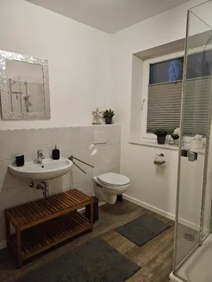 Ein Badezimmer in der Unterkunft Ferienwohnung 