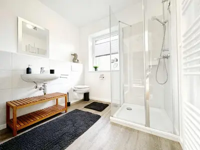 Ein Badezimmer in der Unterkunft Ferienwohnung 
