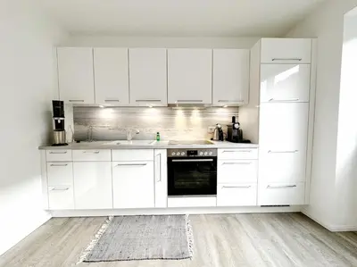 Küche/Küchenzeile in der Unterkunft Ferienwohnung 