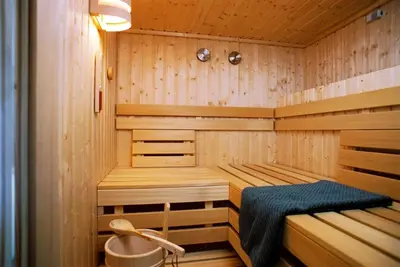 Ein Bett oder Betten in einem Zimmer der Unterkunft Ferienhaus 