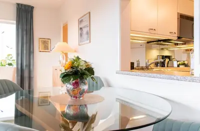 Küche/Küchenzeile in der Unterkunft Ferienwohnung Residenz App. 611 Timmendorfer Strand