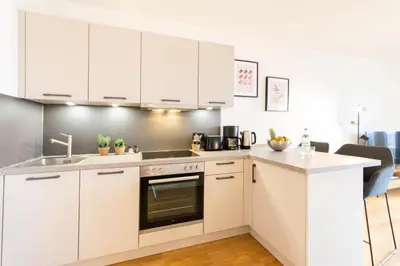Küche/Küchenzeile in der Unterkunft Ferienwohnung Residenz App. 116 Timmendorfer Strand