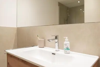 Ein Badezimmer in der Unterkunft Ferienwohnung Residenz App. 116 Timmendorfer Strand