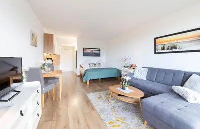 TV/Unterhaltungsangebot in der Unterkunft Ferienwohnung Residenz App. 612 Timmendorfer Strand