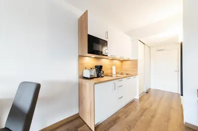 Küche/Küchenzeile in der Unterkunft Ferienwohnung Residenz App. 612 Timmendorfer Strand