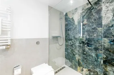 Ein Badezimmer in der Unterkunft Ferienwohnung Residenz App. 612 Timmendorfer Strand