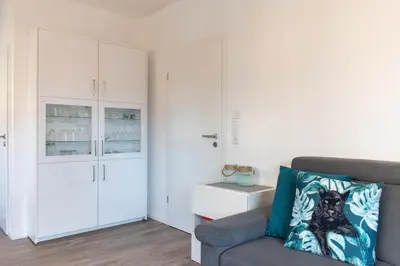 Ein Sitzbereich in der Unterkunft Ferienwohnung Ostseeferienparadies Timmendorfer Strand